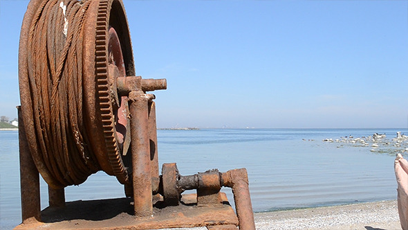 Rusted Fishing Boat Windlass alt