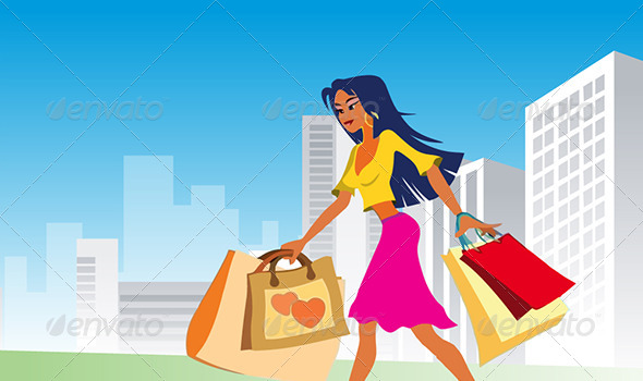 Shopping Girl - People Characters