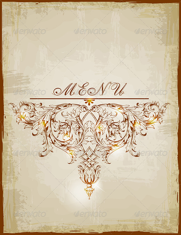 Vintage Menu - Backgrounds Decorative