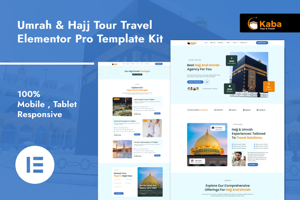 Kaba - Umrah & Hajj Tour Travel Elementor Pro Template Kit