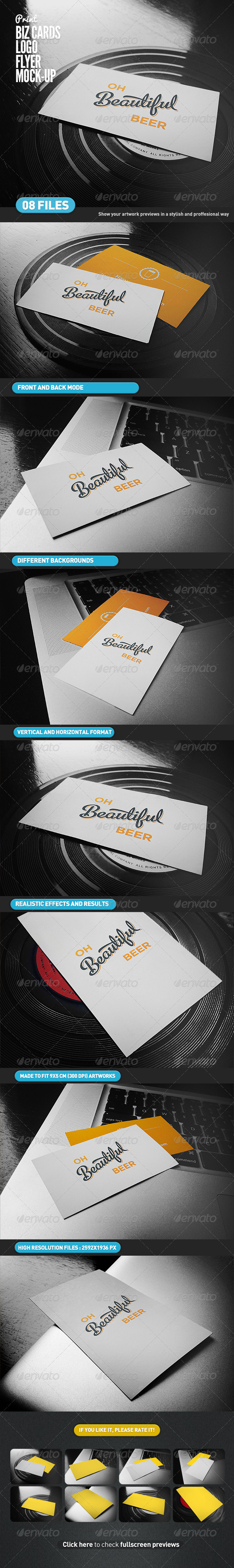 Business Cards | Flyer | Logo Mock-Up - Business Cards Print