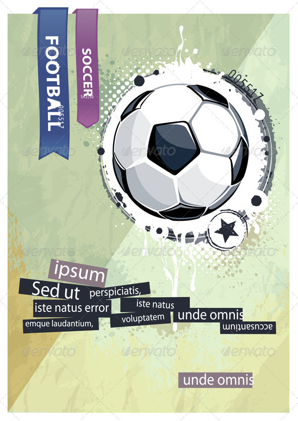 Grunge football illustration