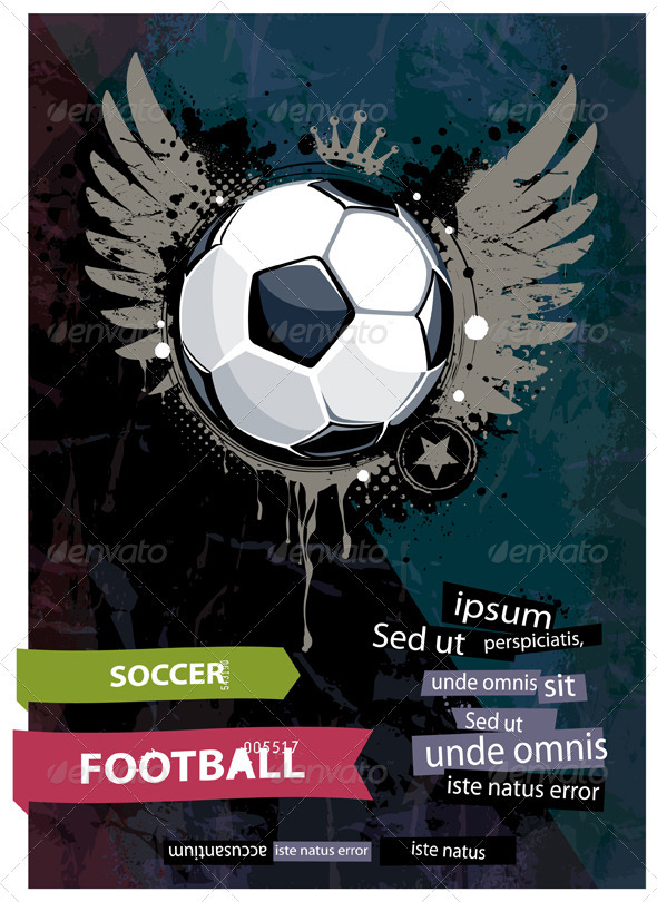 Grunge football illustration - Vectors