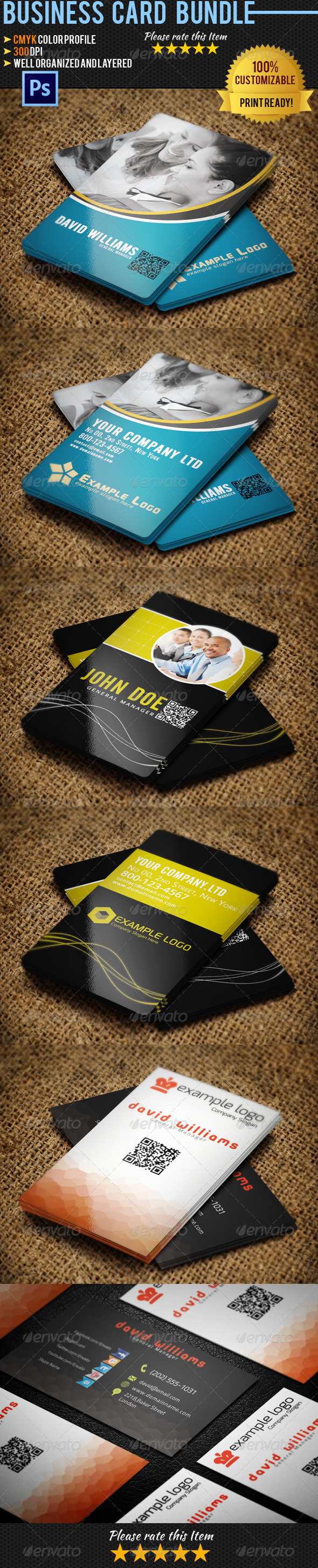 Corporate Business Card Bundle 07 - Corporate Business Cards