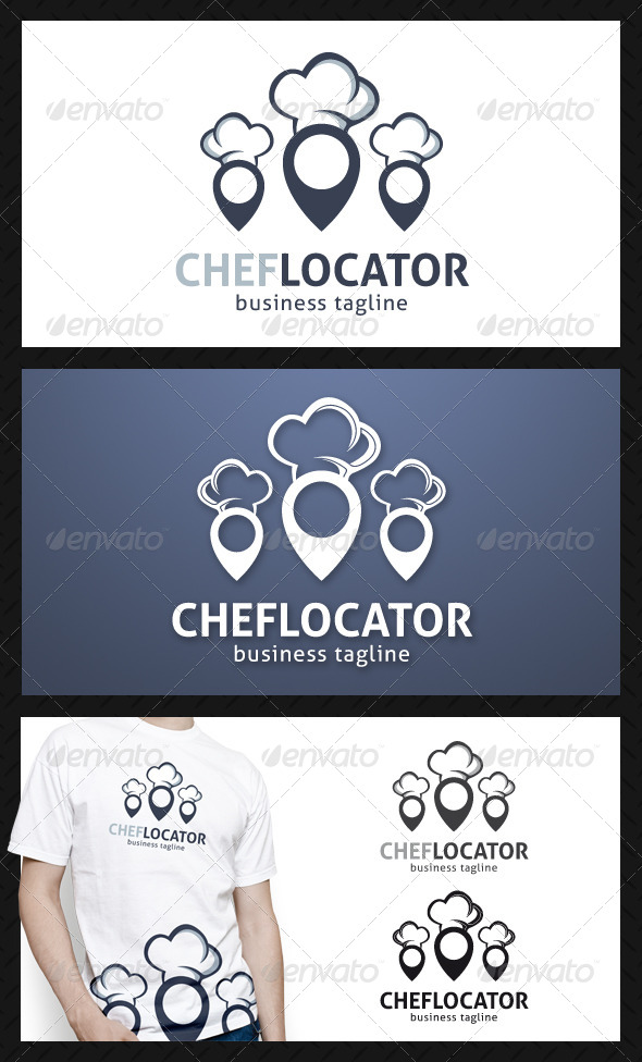 Chef Locator Logo Template - Food Logo Templates