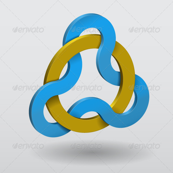 Abstract Illustration of Circular Triquetra Knot - Abstract Conceptual