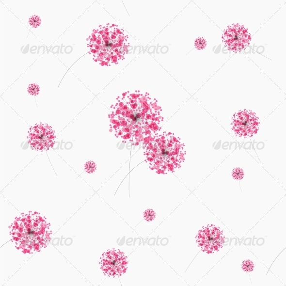 Seammless of Patterns. Colorful Background - Flowers & Plants Nature