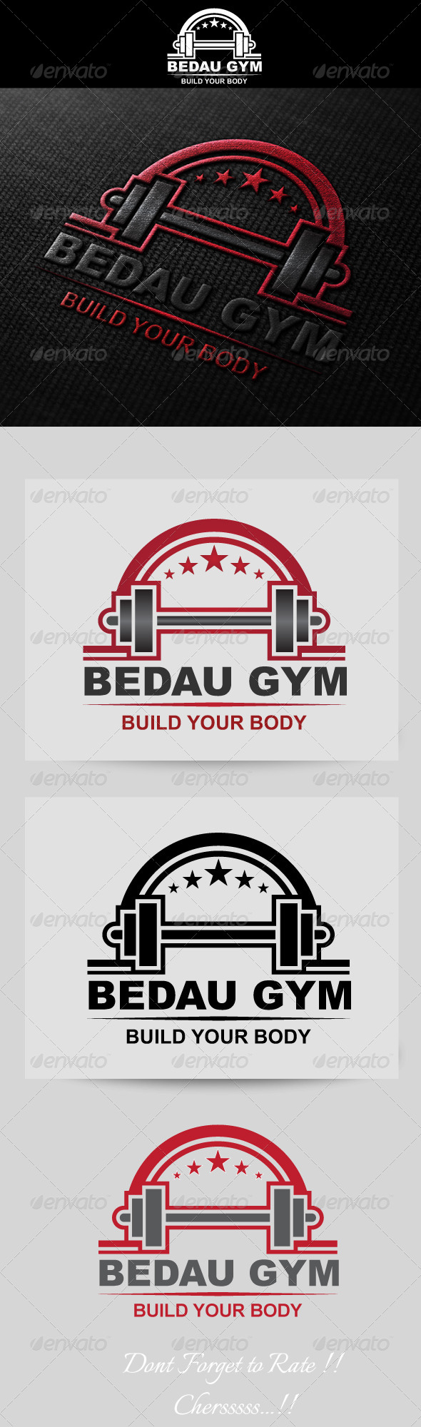 Fitness / Gym Logo Template - Crests Logo Templates