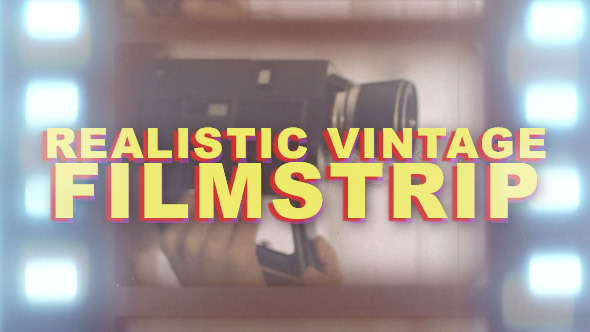 Realistic Vintage Filmstrip - Vertical