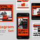 Orange Black Utilitarian Business Instagram Set 