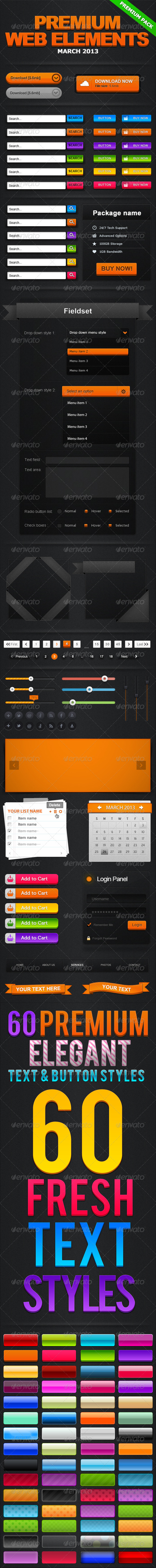 Premium Web Elements Huge pack - User Interfaces Web Elements