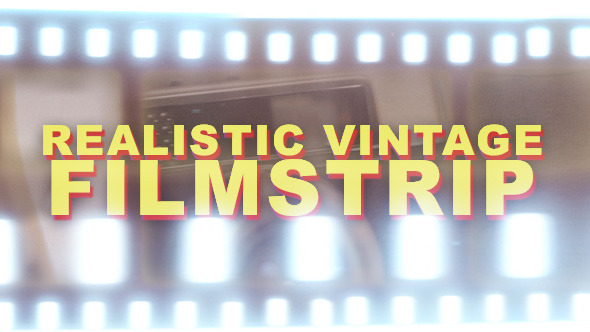 Realistic Vintage Filmstrip - Horizontal