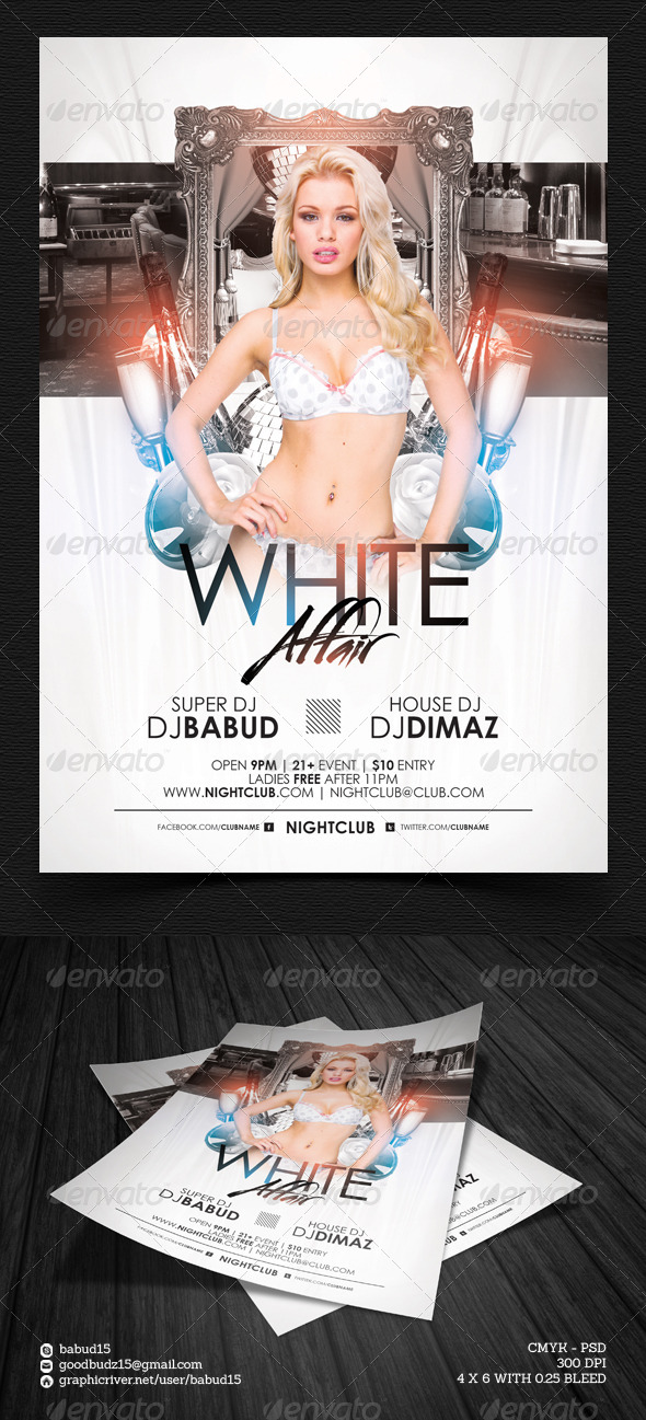 White Affair Flyer Template - Events Flyers