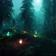 Forest With Lanterns In Moon Light 4K - VideoHive Item for Sale