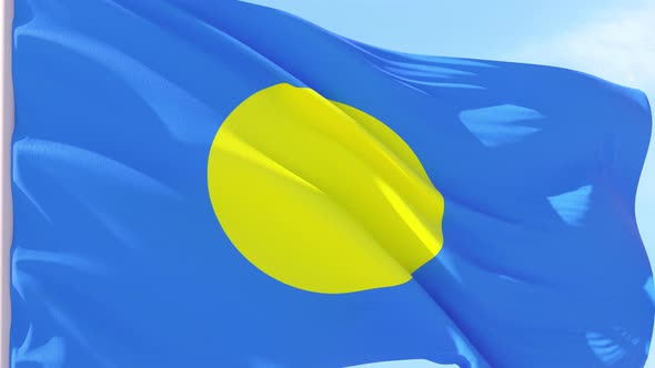Palau Flag Looping Background