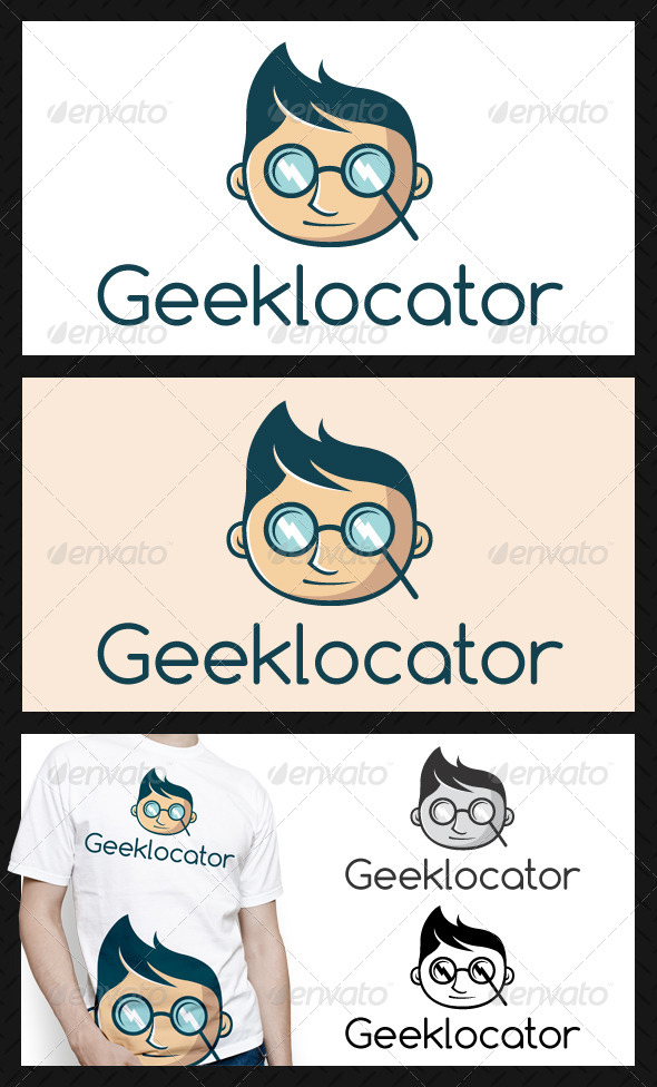 Geek Locator Logo Template - Humans Logo Templates
