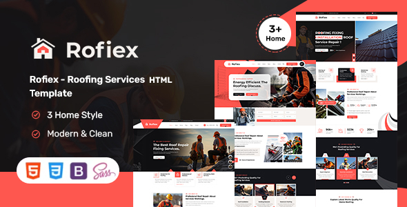 Rofiex – Roofing Services  HTML Template