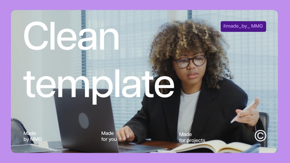 Clean Typographic Intro Premiere Pro template preview