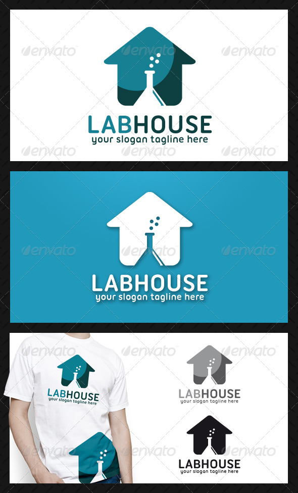 Lab House Logo Template - Buildings Logo Templates