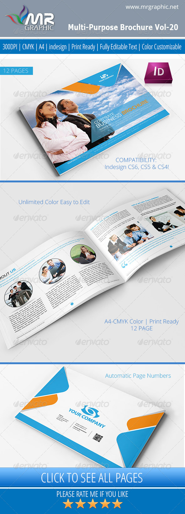 Multipurpose Business Brochure Template Vol-20 - Corporate Brochures