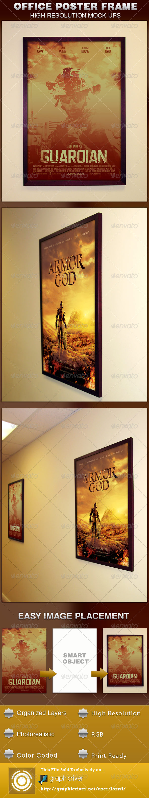 Office Frame Poster Mockup Template - Posters Print