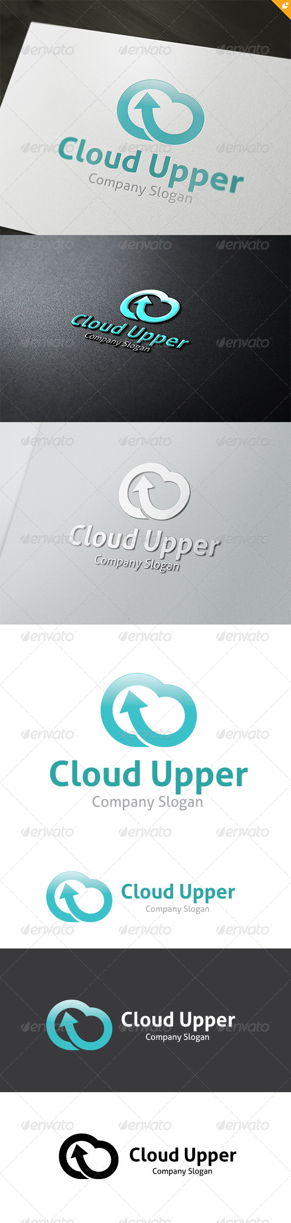Cloud Upper Logo - Nature Logo Templates