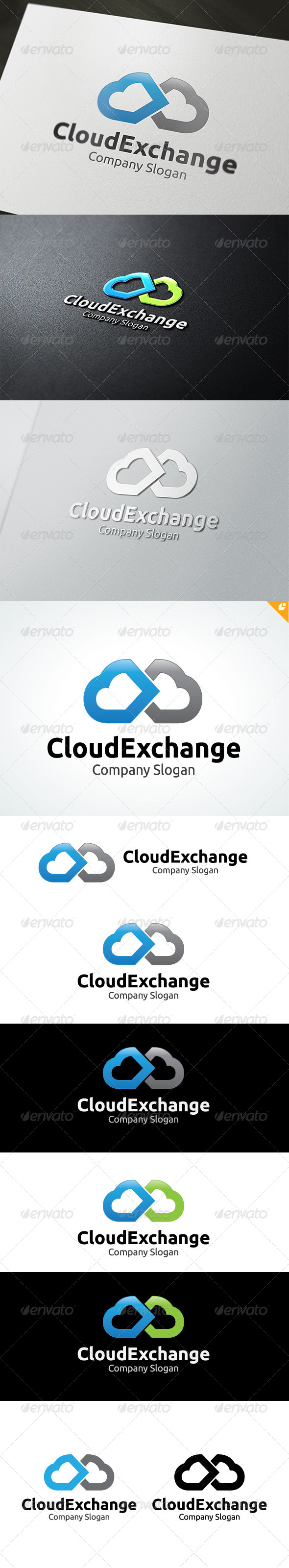 Cloud Exchange Logo - Nature Logo Templates