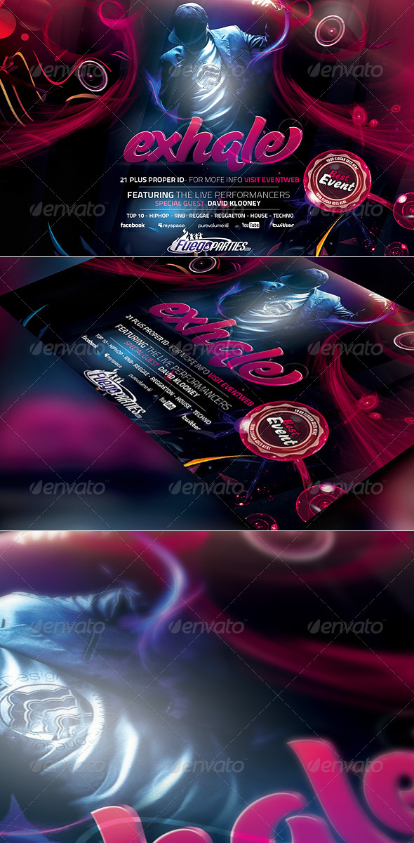 Exhale Flyer Template - Events Flyers