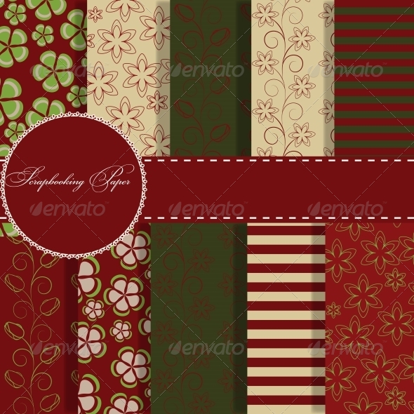 Set of Beautiful Vector Paper for Scrapbook - Birthdays Seasons/Holidays