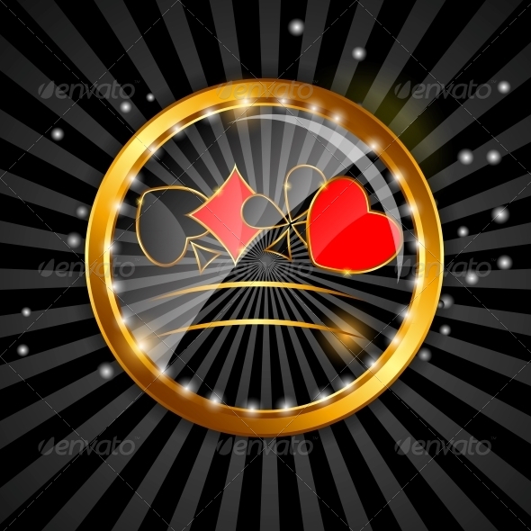 Abstract Background with Card Suits - Decorative Symbols Decorative
