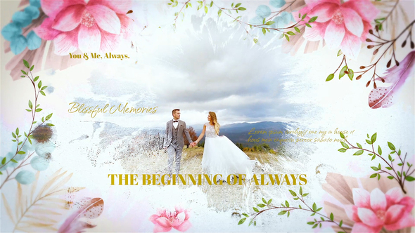 Blooming Love - Wedding Slideshow Video Displays template preview