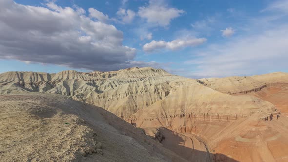 Panoramicl view of Aktau Mountains Altyn Emel Kazakhstan alt