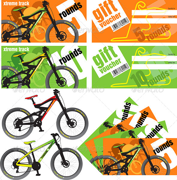 Vector Gift Vouchers Set - Sports/Activity Conceptual