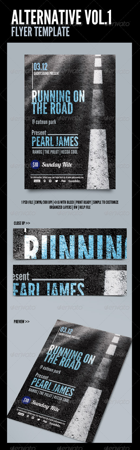 Alternative Music Flyer Template - Events Flyers