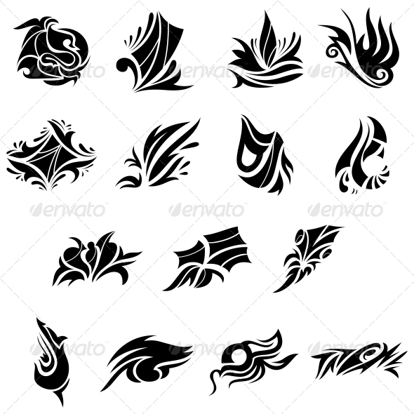 replika edderkop Intim Tribal Floral Designs - Vector Pack by vecras | GraphicRiver