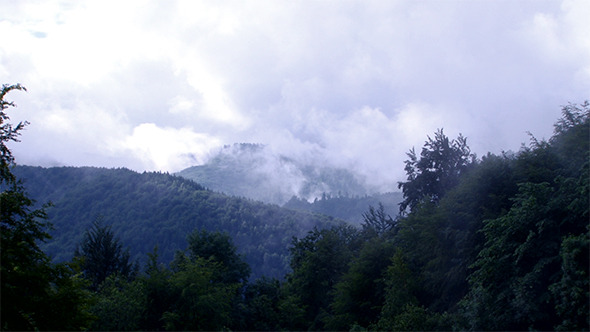 Mist Rises in Wild Mountains, Stock Footage | VideoHive