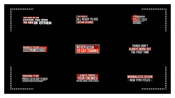 Minimal Titles | AE | Titles template preview