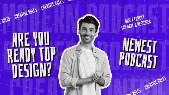 Modern Podcast Promo Video Displays template preview