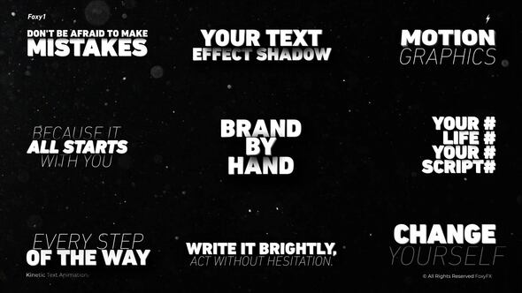 Kinetic Text Animation // AE Titles template preview