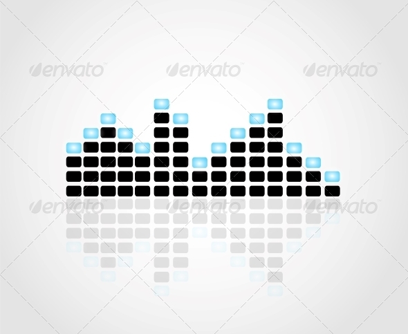 Digital Equalizer Vector Illustration - Backgrounds Decorative
