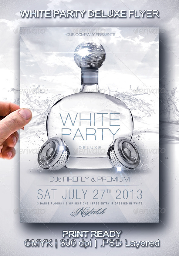White Party Deluxe Flyer by larajtwyss | GraphicRiver