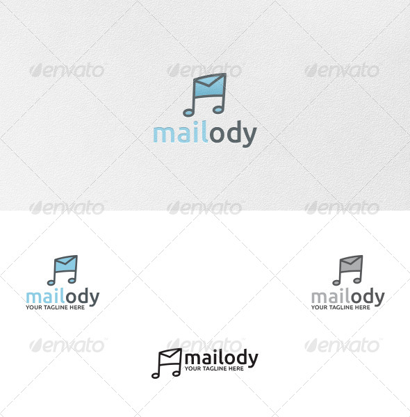 Mailody (Melody Mail) - Logo Template - Symbols Logo Templates