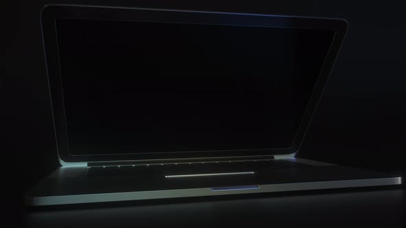 Laptop and Source Code on the Screen Composing Flag of India alt