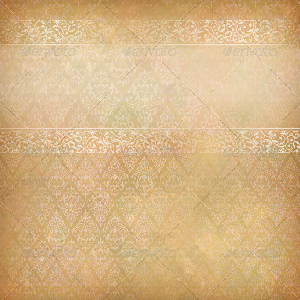 Vintage Abstract Retro Lace Banner Background - Backgrounds Decorative