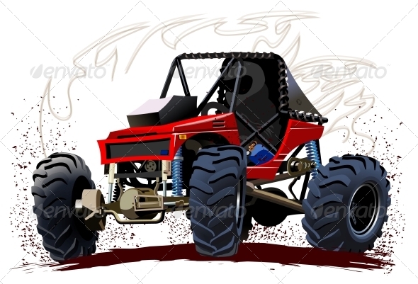 Vector Cartoon Buggy - Sports/Activity Conceptual