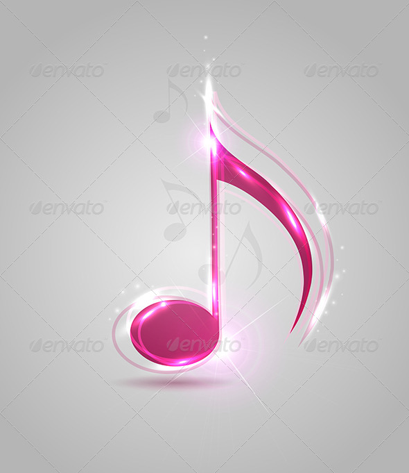 Red Shining Note - Decorative Symbols Decorative