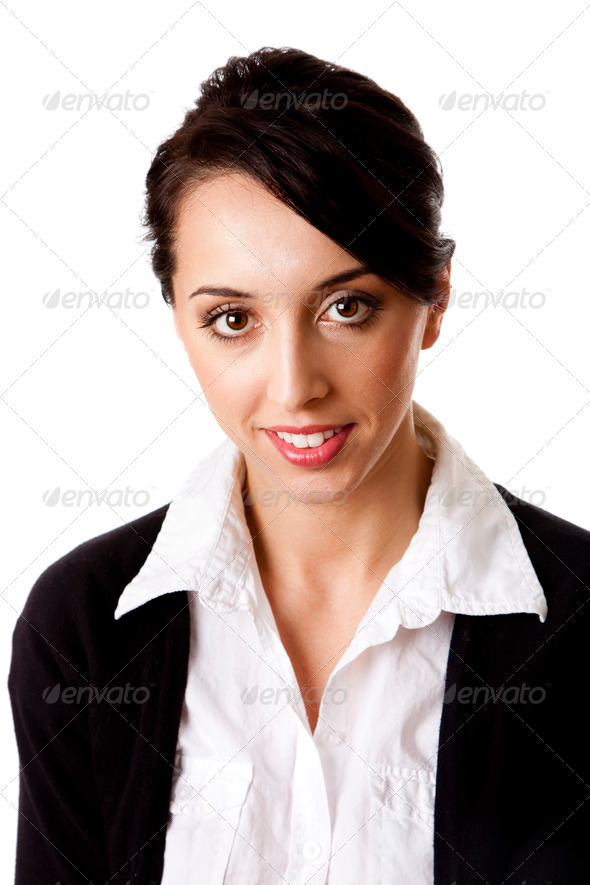 Happy Corporate Business woman face - Stock Photo - Images