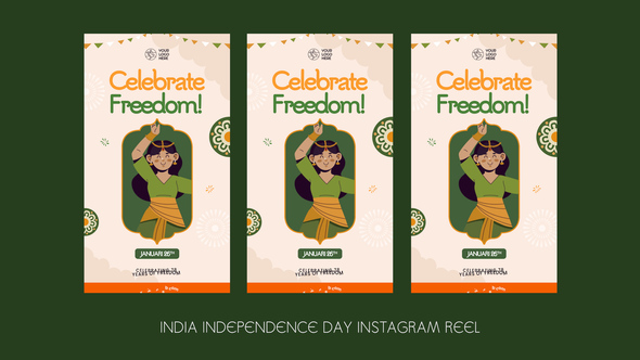 India Independence Day Instagram Reel Openers template preview