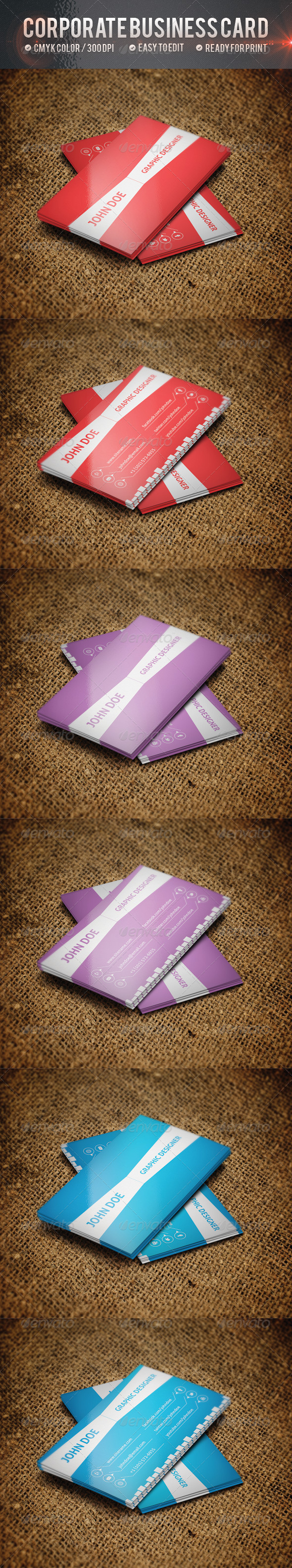 Corporate Business Card V2 - Business Cards Print Templates