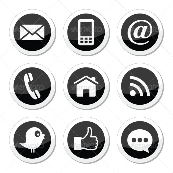 Social Media Round Icons - Web Technology